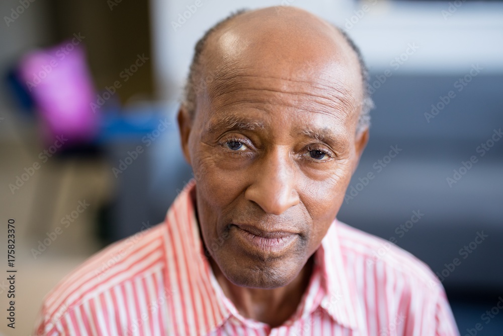 Fototapeta premium Portrait of senior man with receding hairline