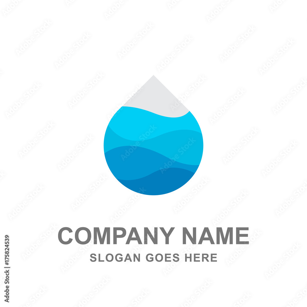 Water Droplet Mineral Laundry Logo Vector Icon Water Droplet Mineral Laundry Logo Vector Icon