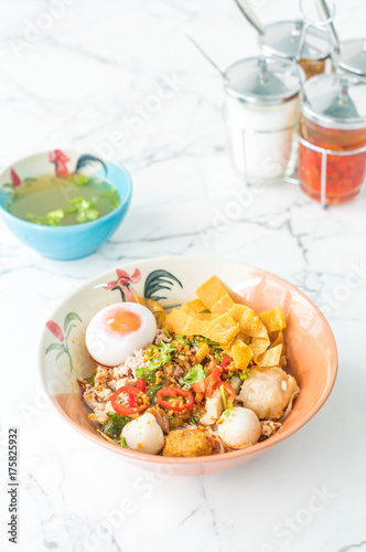  Thai spicy noodle with fish balls