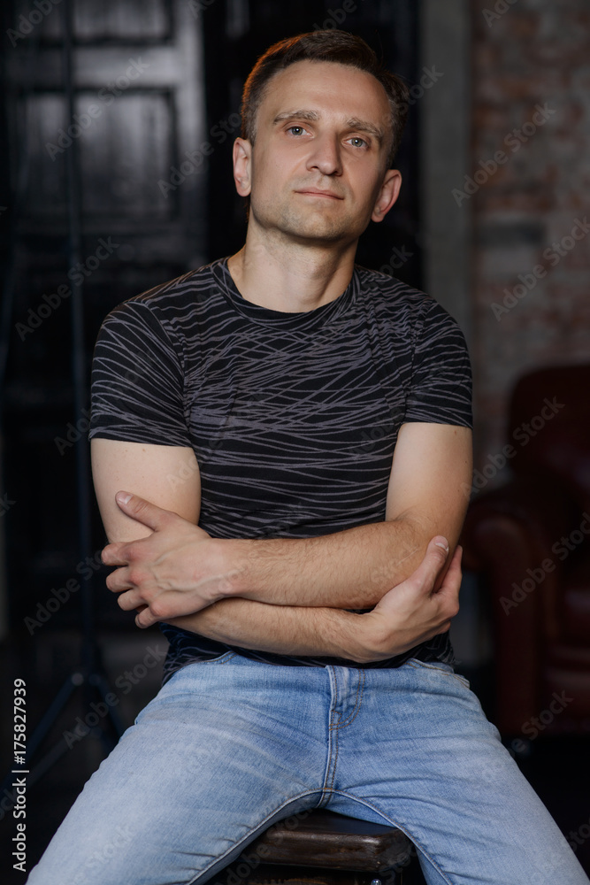 Handsome man in loft Handsome man in loft