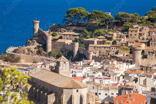 Fotografie View of the old town of Tossa de mar one of the most beautiful city on the Costa Brava