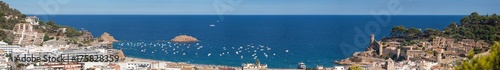 Fotografie Panorama of the town of Tossa de mar one of the most beautiful towns on the Costa Brava