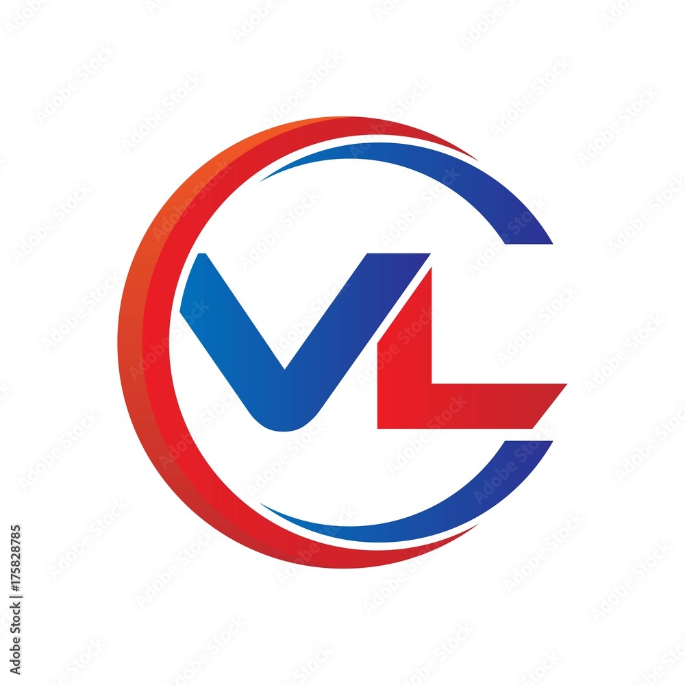 VL V L letter logo design. Initial letter VL linked circle uppercase  monogram logo red and blue. VL logo, V L design. vl, v l 11758590 Vector  Art at Vecteezy