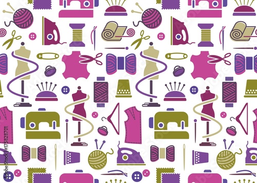 Sewing and needlework background