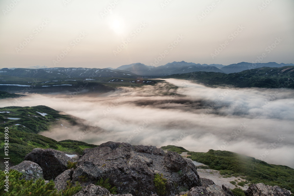 Nature of Kamchatka (mountains, volcanoes, ocean)