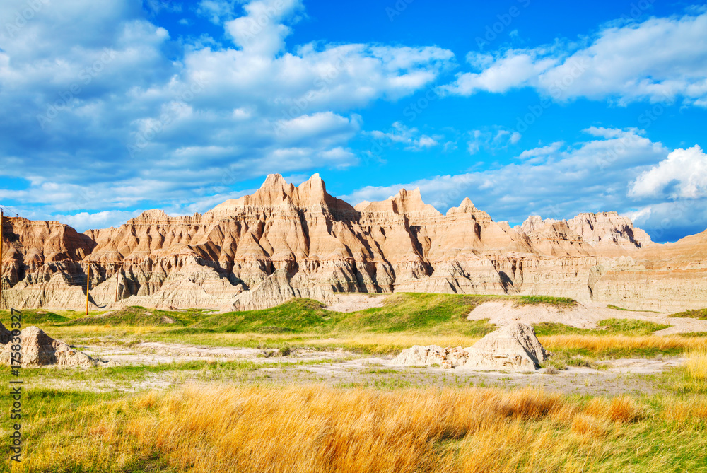 Scenic view at Badlands National Park, South Dakota, USA