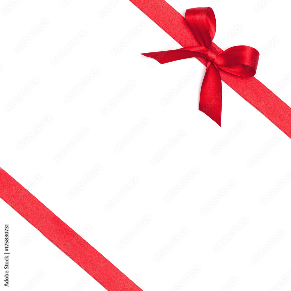 Red Gift Wrap Ribbons for Christmas, isolated Red Gift Wrap Ribbons for Christmas, isolated