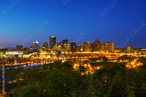 Overview of downtown St. Paul, MN