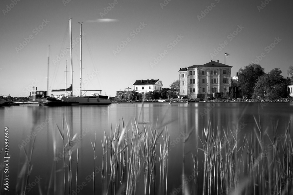 Fototapeta premium Old military buildings near Helsinki Finland 