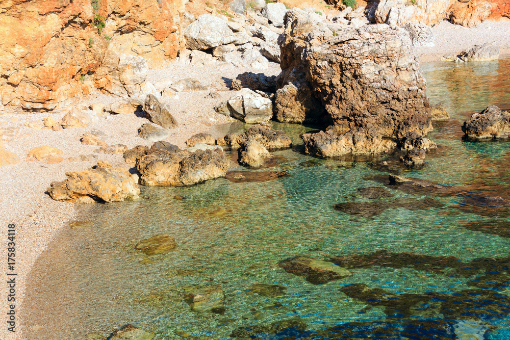 Sea bay in Zingaro Park, Sicily, Italy