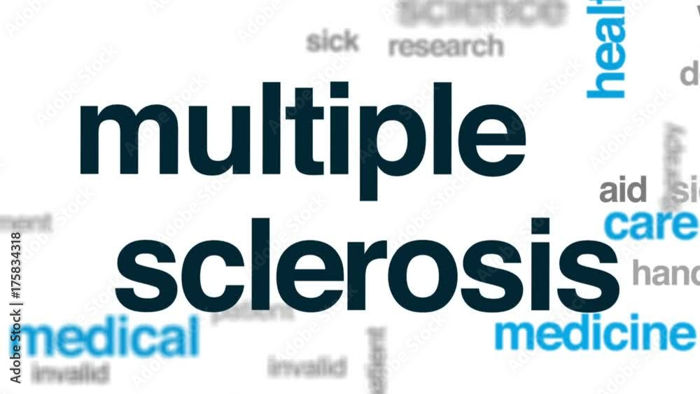 Multiple sclerosis animated word cloud, text design animation. Multiple sclerosis animated word cloud, text design animation.