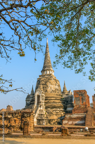 Wat Phra Si Sanphet Temple in Ayutthaya Historical Park  Thailand