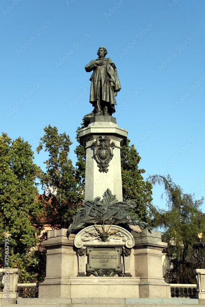  Monument of Adamowi Mickiewiczowi Rodacy - Warsaw - Poland  