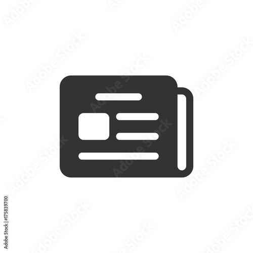 Communication Glyph - Newspaper Icon