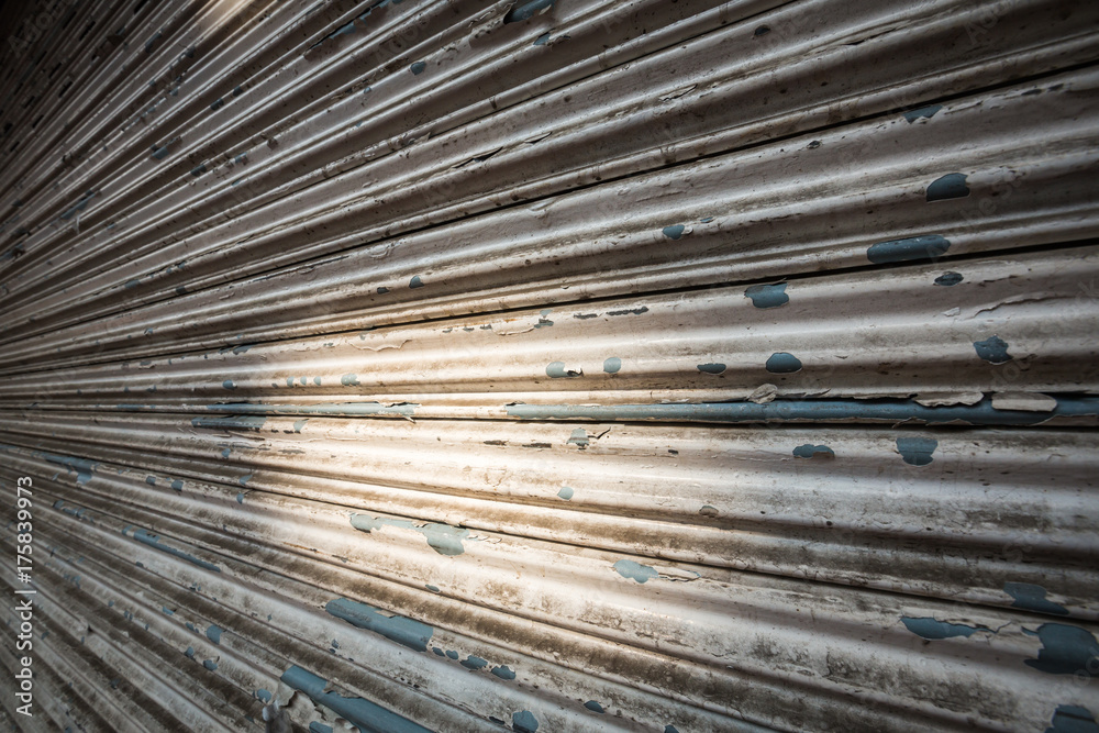 Fototapeta premium 0ld Steel Rolling Shutter