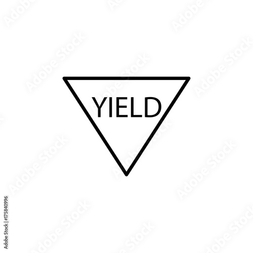 yield road sign icon