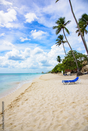 Fototapeta Naklejka Na Ścianę i Meble -  palm beach chaise longue