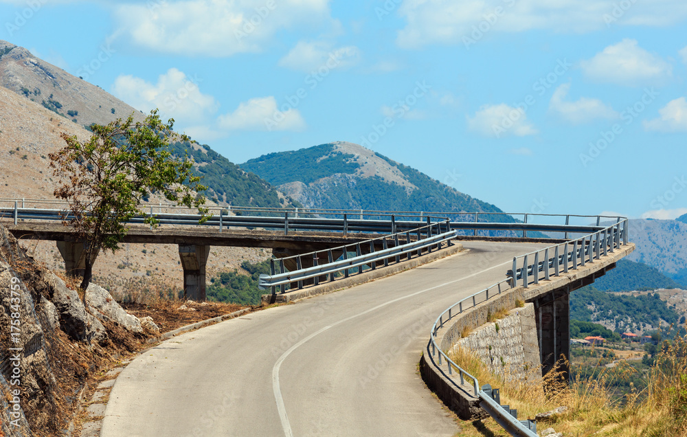 Road to statue of Christ the Redeemer, Maratea, Italy Road to statue of Christ the Redeemer, Maratea, Italy