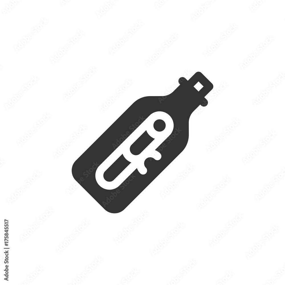 Communication Glyph - Message in the Bottle Icon Communication Glyph - Message in the Bottle Icon
