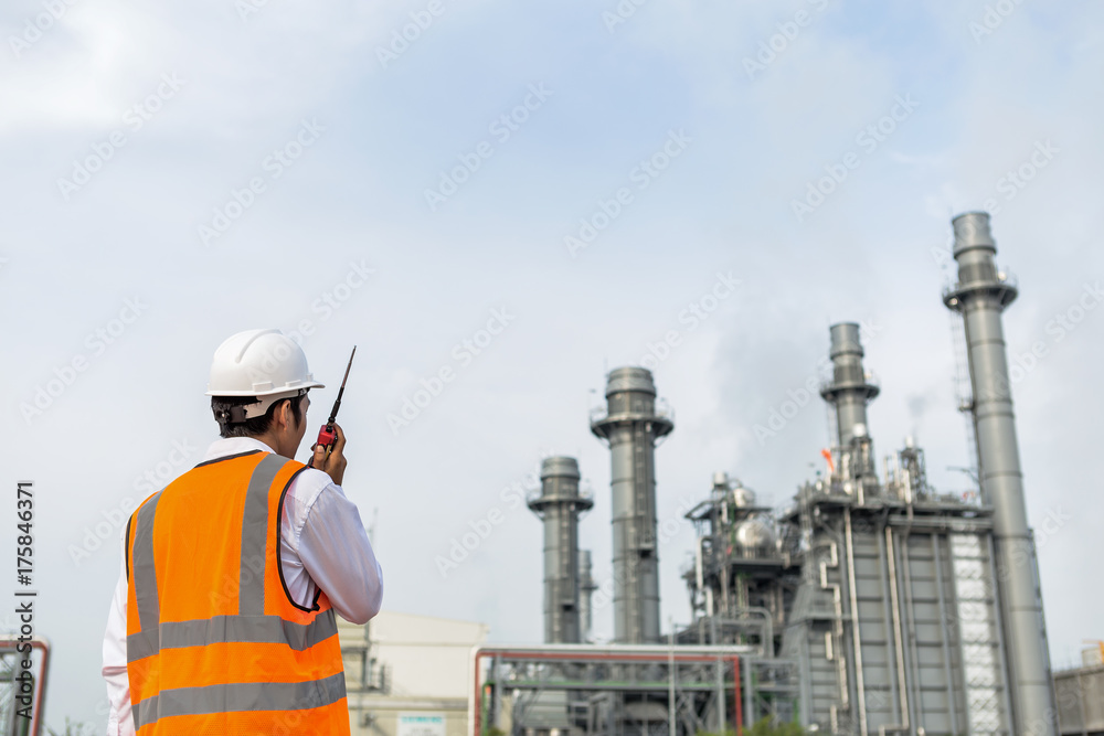 Engineering is working in gas turbine electric power plant Engineering is working in gas turbine electric power plant