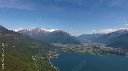 Wallpaper Mural Aerial panorama landscape on Como lake between mountains in Italy, 4k
 Torontodigital.ca