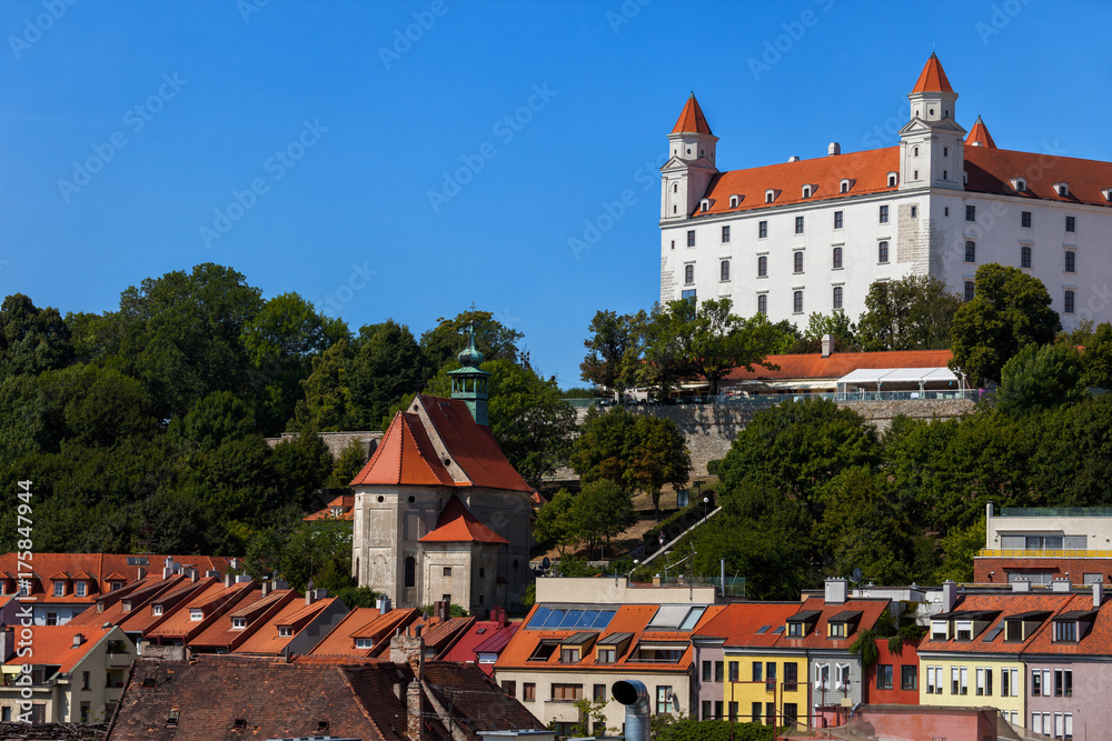 Bratislava Houses and Castle in Slovakia