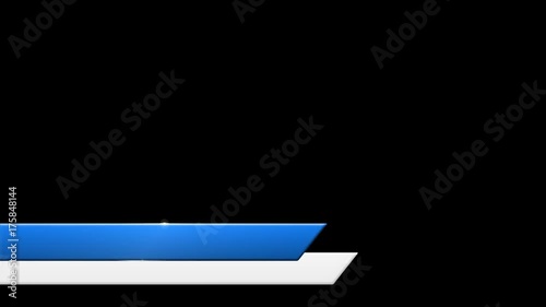 Modern Lower Third Alpha Channel Blue White