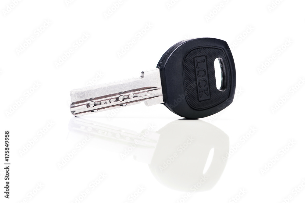 black metal key isolated black metal key isolated