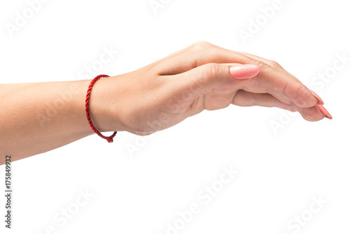 woman hand palm isolated