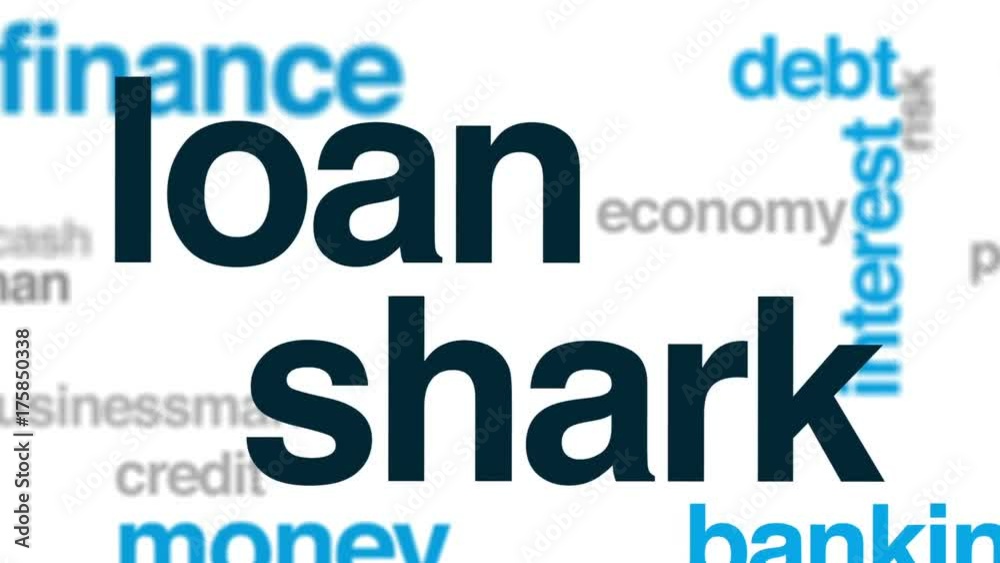 Loan shark animated word cloud, text design animation. Loan shark animated word cloud, text design animation.