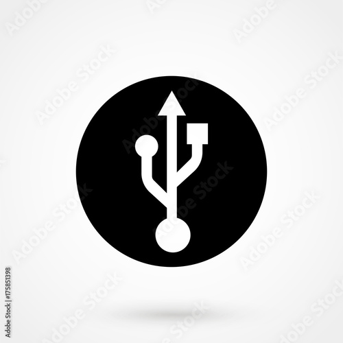 usb icon - vector