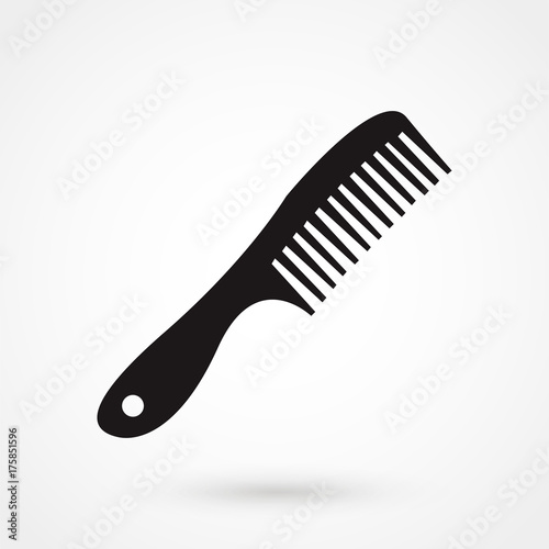 Comb vector icon. Hair fixing sign. Hairdresser symbol.