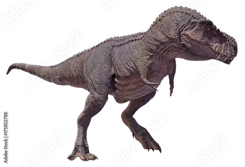3D rendering of a Tyrannosaurus Rex on the move.