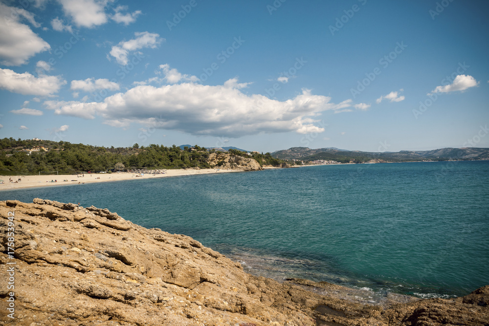 Fototapeta premium stone beach on sea