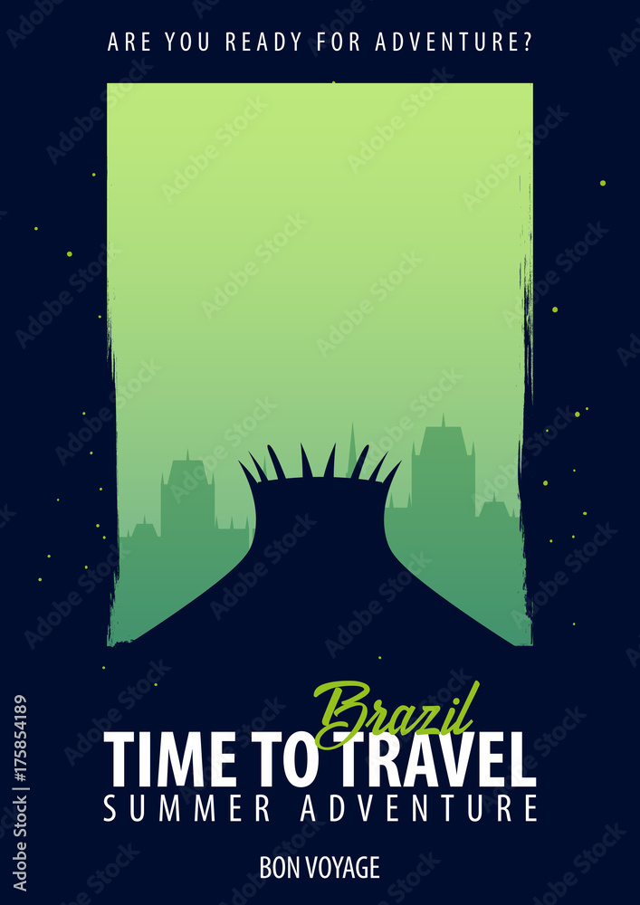 Brazil. Time to Travel. Journey, trip, vacation. Your adventure. Bon Voyage. Brazil. Time to Travel. Journey, trip, vacation. Your adventure. Bon Voyage.