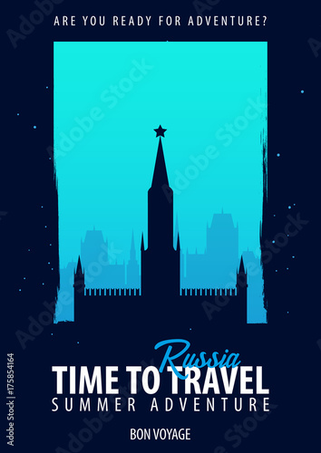 Russia. Time to Travel. Journey, trip, vacation. Your adventure. Bon Voyage.