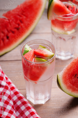 Watermelon cocktail and watermelon 