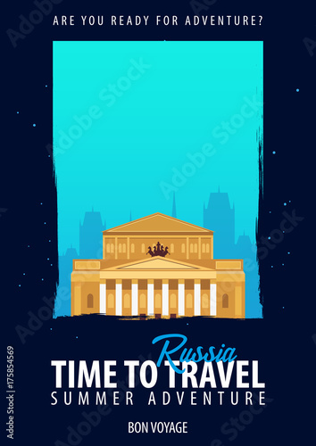 Russia. Time to Travel. Journey, trip, vacation. Your adventure. Bon Voyage.