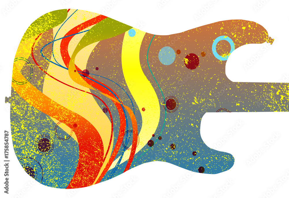 Naklejka premium Jazz Background Solid Electric