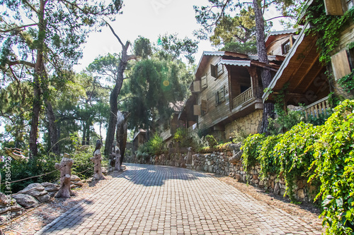 Streets of the hotel in the village of Camyuva photo