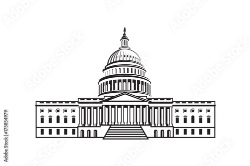 United States Capitol building icon in Washington DC