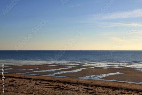 Plage de Gouville à Marée Basse.