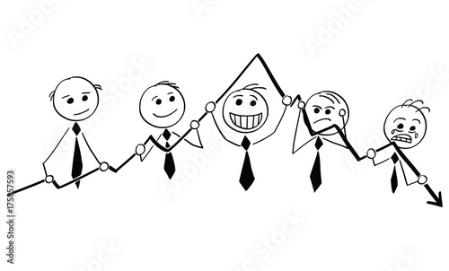 Group of Businessmen Holding Graph Chart