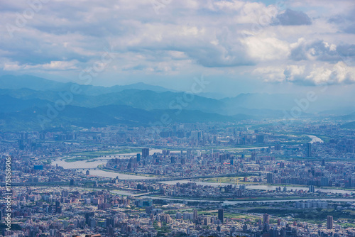 Scenic view of Taipei city