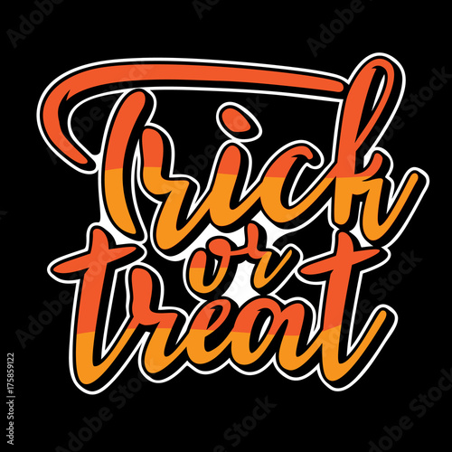 Trick or treat lettering for halloween party 