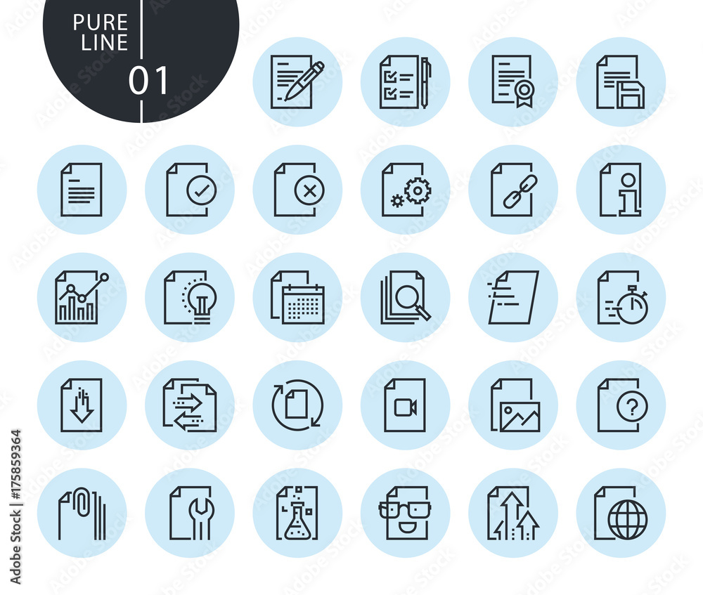 Collection of premium quality text editing and document formatting line icons. Outline concepts for web and app design and development. Modern vector illustration of thin line web symbols.