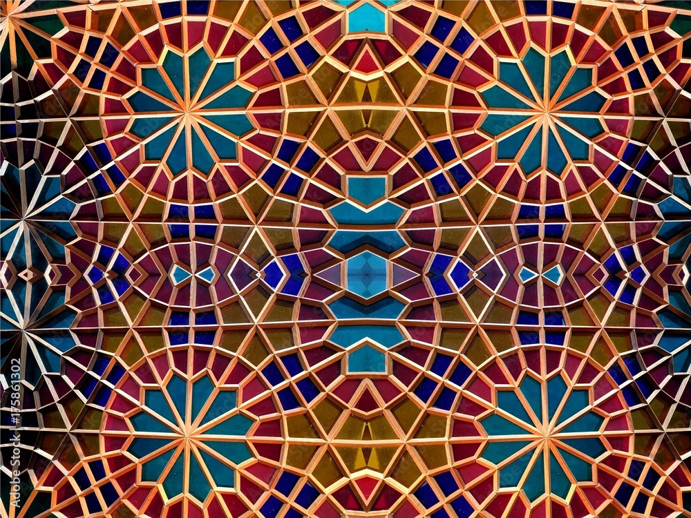 Eastern mosaic.  Patterns and ornaments.  mosaic art