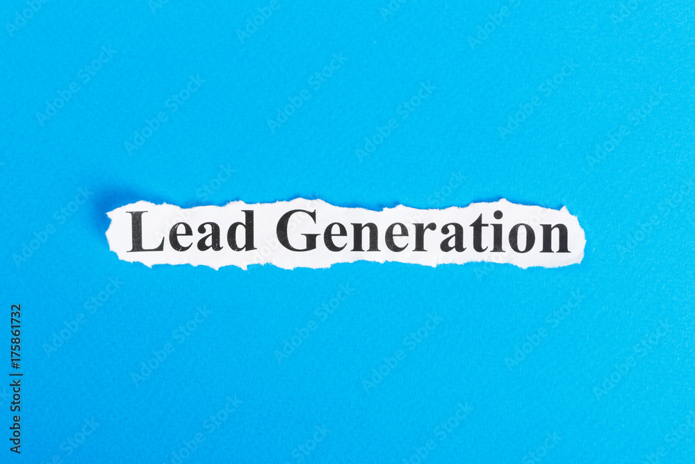 Lead Generation text on paper. Word Lead Generation on torn paper. Concept Image