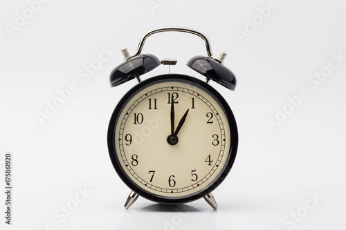 alarm clock, one o'clock