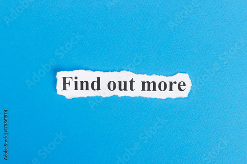 Slika na platnu Find out more text on paper